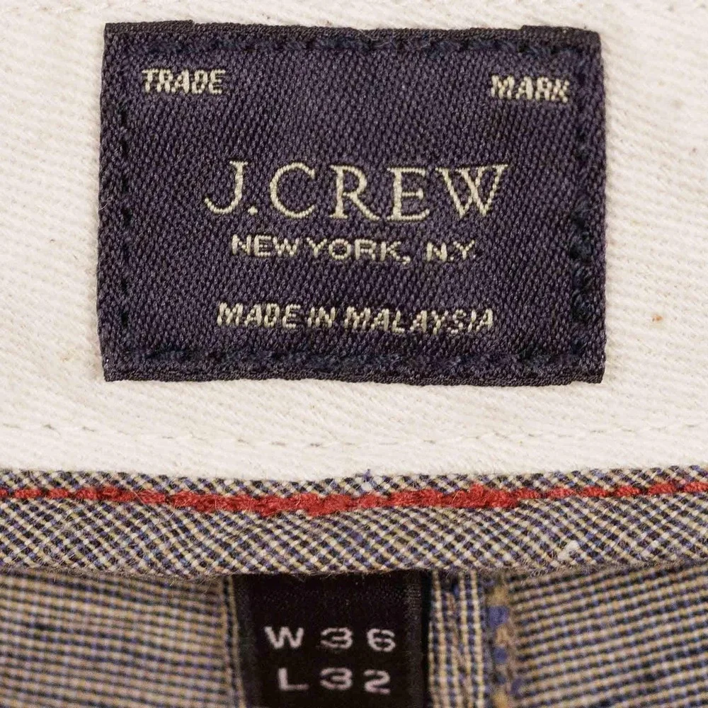 J CREW 770 Straight Fit Linen Cotton Blend Trousers Brown Sz 36x28